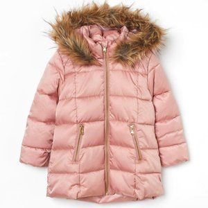 H&M Girls Puffer Jacket with Removable Hood